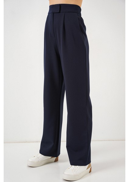 6612 Yüksek Bel Kumaş Pantolon - Lacivert fiyatları