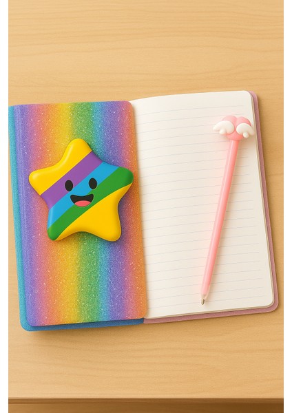 Squishy Hatıra Defteri (Günlük) ve Jel Kalem fiyatları