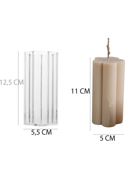 Poli Karbon Mum Kalıbı Papatya 12,5x5,5 fiyatları