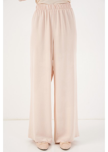 Kadın Önü Bağcıklı Tunik Pantolon Ikili Takım 6744 - Krem indirimleri