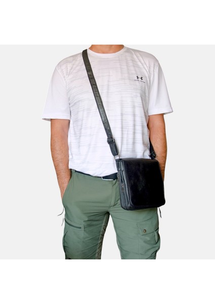 Hakiki Deri Orta Boy Omuz Çantası Postacı Çantası LD591