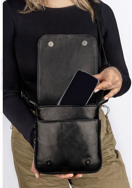 Hakiki Deri Orta Boy Omuz Çantası Postacı Çantası LD591 fırsatları