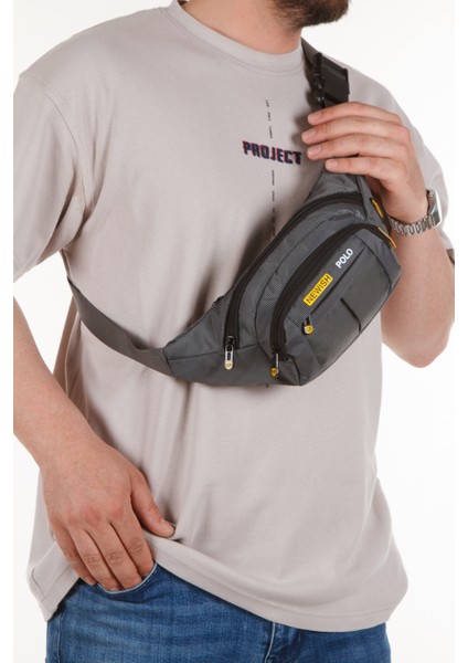 Erkek Kumaş USB Kulaklık Çıkışlı Crossbody Çapraz Göğüs Omuz ve Bel Çantası newpolo201 - Gri fiyatları