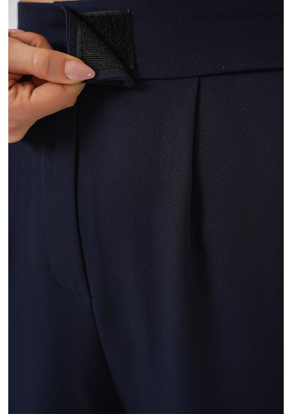 6612 Yüksek Bel Kumaş Pantolon - Lacivert indirimleri