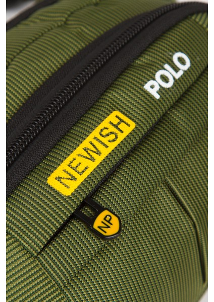 Erkek Kumaş USB Kulaklık Çıkışlı Crossbody Çapraz Göğüs Omuz ve Bel Çantası newpolo201 - Haki modelleri