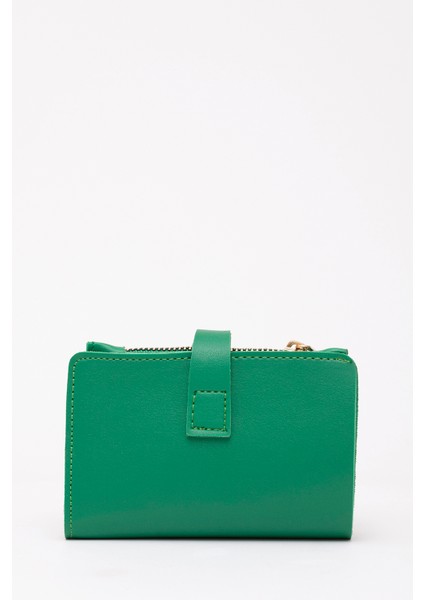 Çimen Yeşili SHK66 Damla Tokalı Çıtçıtlı Ön Cepli Bozuk ve Kağıt Para Bölmeli Kartlıklı Şık Cüzdan indirimleri