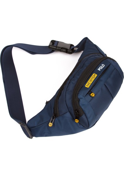 Erkek Kumaş USB Kulaklık Çıkışlı Crossbody Çapraz Göğüs Omuz ve Bel Çantası newpolo201 - Siyah - Lacivert fırsatları