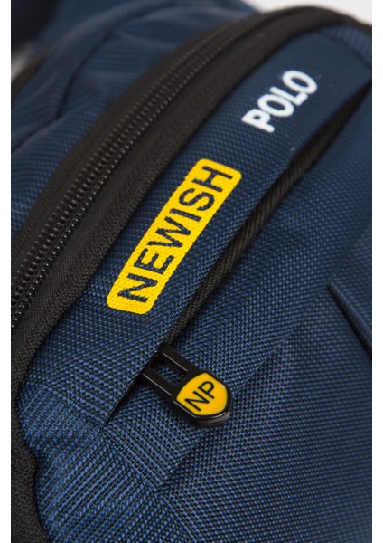 Erkek Kumaş USB Kulaklık Çıkışlı Crossbody Çapraz Göğüs Omuz ve Bel Çantası newpolo201 - Siyah - Lacivert
