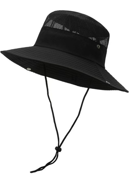 Erkekler Için Büyük Siperlikli Yeni Açık Hava Dağcılık Güneş Şapkası, Güneş Koruması, Balıkçılık Şapkası, Bisiklet Güneş Koruması, Macera Dağcılığı Işçi Koruma Şapkası (Yurt Dışından)