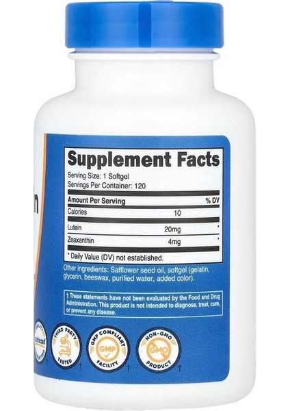 Zeaxanthin With Lutein 120 Softgels fiyatları