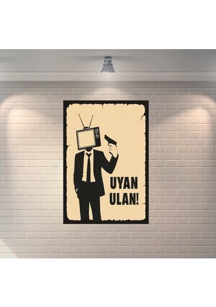 Uyan Dekoratif Retro Ahşap Poster