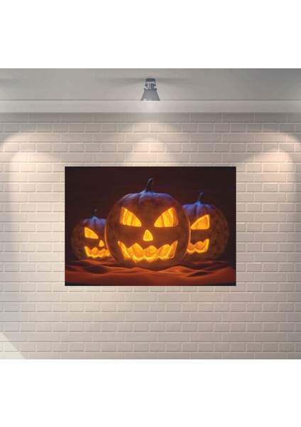 Bal Kabağı Korku Dekoratif Ahşap Poster