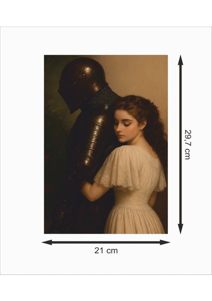 Şövalye ve Prenses Sanatsal 1 Dekoratif Ahşap Poster fiyatları