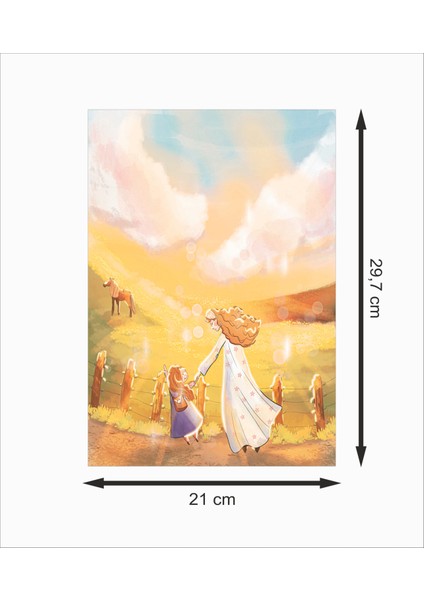 Anne Kız Çiftlik Dekoratif Ahşap Poster fiyatları