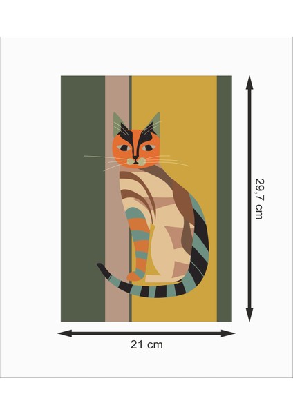 Minimalist Kedi Dekoratif Ahşap Poster fiyatları