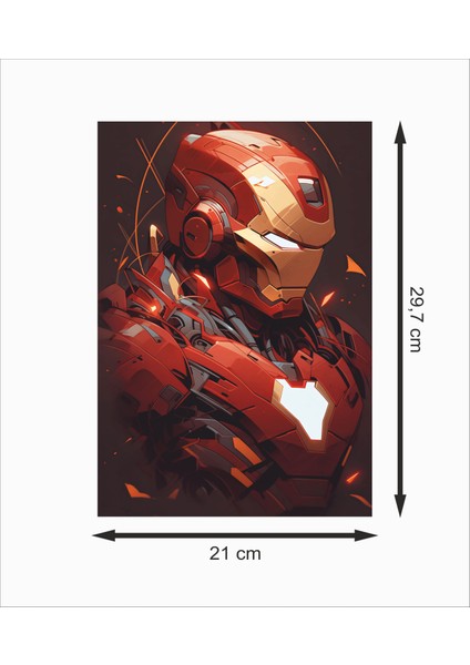 Iron Man Demir Adam 4 Dekoratif Retro Ahşap Poster fiyatları