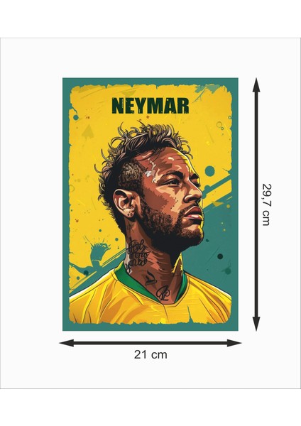 Neymar Futbolcu Dekoratif Retro Ahşap Poster fiyatları