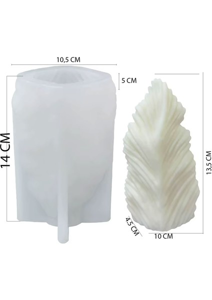 Silikon Mum 3D Geometrik Büyük Boy Yaprak Sabun Beton ve Taş Tozu Kalıbı modelleri