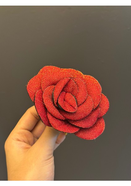 Simli Gül Broş Yaka Iğnesi Giyim AKSE4SUARI 10X10 cm fiyatları
