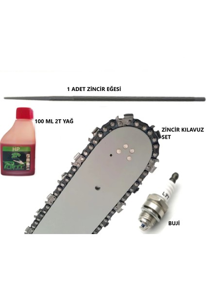 Motorlu Testere Makita Uyumlu 3/25 33 Diş Kılavuz 2t Yağ Buji Set Makita DCS5430 5520 54300 5200 5430 Modellere Uyumlu fiyatları