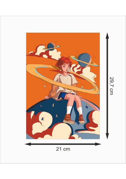 Manga Kız Gezegenler Dekoratif Ahşap Poster fiyatları