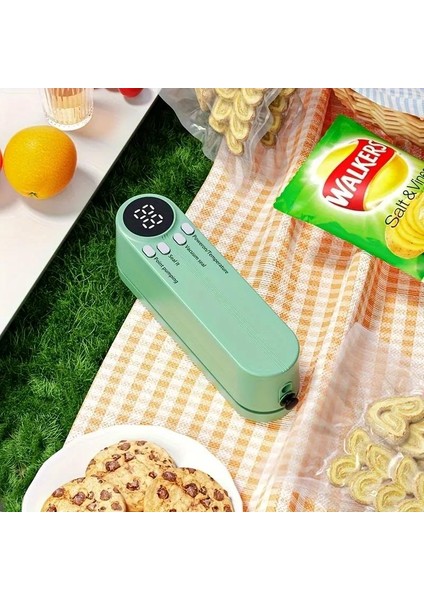 Şarjlı Vakumlu Gıda Paketleme Makinesi 60KPA Güçlü Vakum 1200 mAH Motor LED Ekran Type-C 3 Mod fırsatları