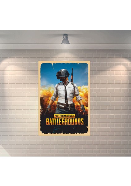 Pubg 2 Dekoratif Retro Ahşap Poster