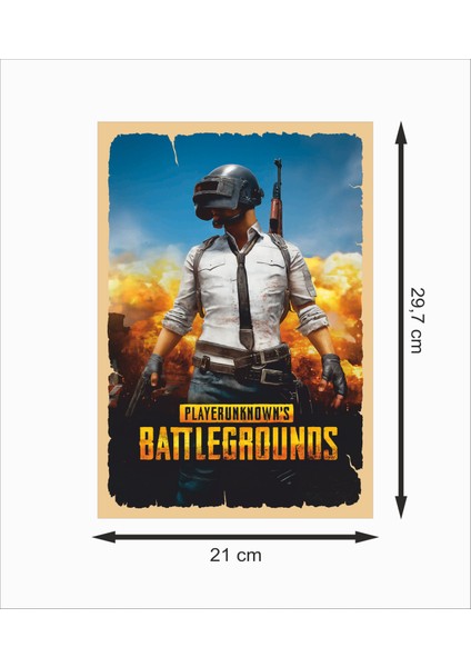 Pubg 2 Dekoratif Retro Ahşap Poster fiyatları