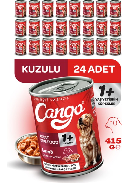 Yetişkin Yaş Köpek Maması Kuzu Etli 415GR 24LÜ