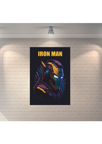 Iron Man Demir Adam 3 Dekoratif Retro Ahşap Poster