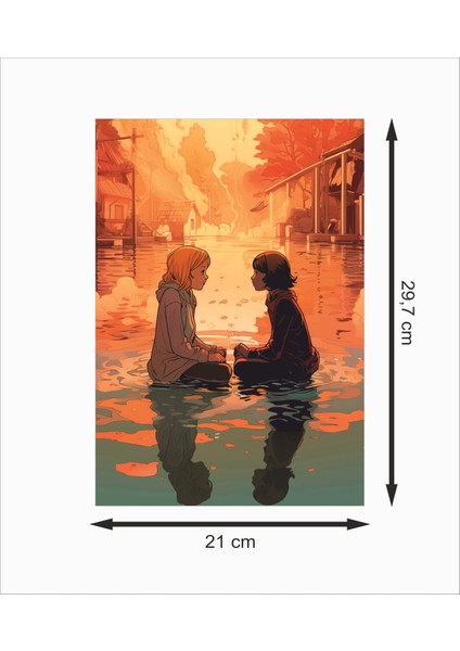Kız Kardeşler Anime Dekoratif Ahşap Poster fiyatları