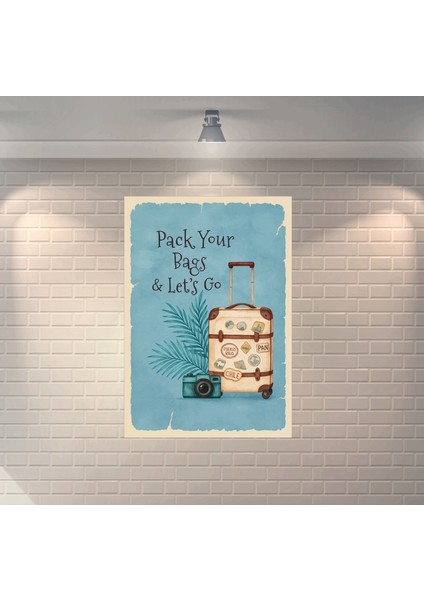 Seyahat World Travel 2 Dekoratif Retro Ahşap Poster