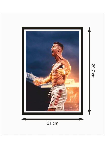 Ronaldo Futbolcu 5 Çerçeve Görünümlü Dekoratif Ahşap Poster fiyatları