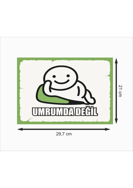 Umrumda Değil Mood Dekoratif Retro Ahşap Poster fiyatları