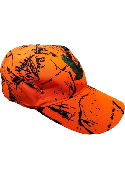 Kuş Desenli Turuncu Kamuflaj Avcı Şapkası fiyatları