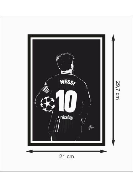 Messi Futbolcu 3 Çerçeve Görünümlü Dekoratif Ahşap Poster fiyatları