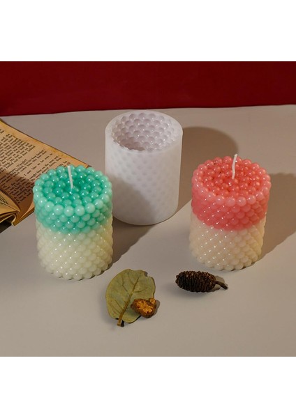 Silikon Mum Boncuk Kabarcıklı Sabun Kalıbı Sütun Mum Kalıbı 6.7x7.8 cm fiyatları