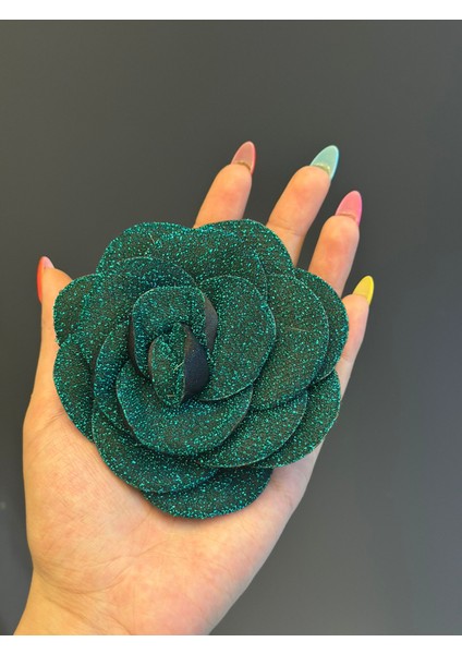 Simli Gül Broş Yaka Iğnesi Giyim AKSE4SUARI 10X10 cm fırsatları