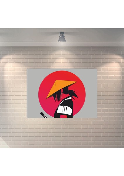 Samuray Anime 1 Dekoratif Ahşap Poster