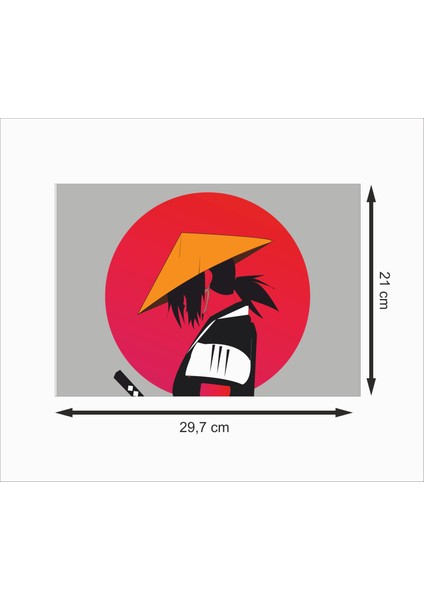 Samuray Anime 1 Dekoratif Ahşap Poster fiyatları