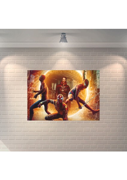 Örümcek Adam Eve Dönüş Yok Doctor Strange Dekoratif Ahşap Poster