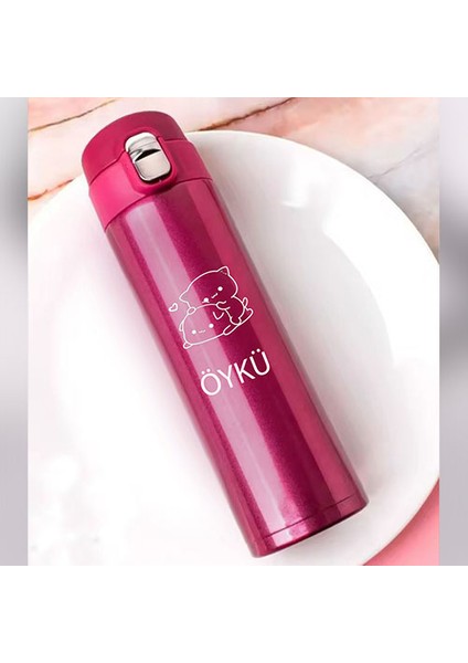 Kişiye Özel Lazer Baskılı 500ML Çelik Bubu Dudu Baskılı Termos – Sızdırmaz, Vakumlu, Kilitli Kapak modelleri