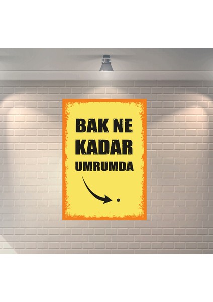 Bak Ne Kadar Umrumda Dekoratif Retro Ahşap Poster