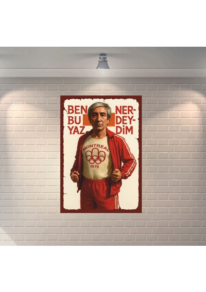 Şener Şen Ben Bu Yaz Nerdeydim Dekoratif Retro Ahşap Poster