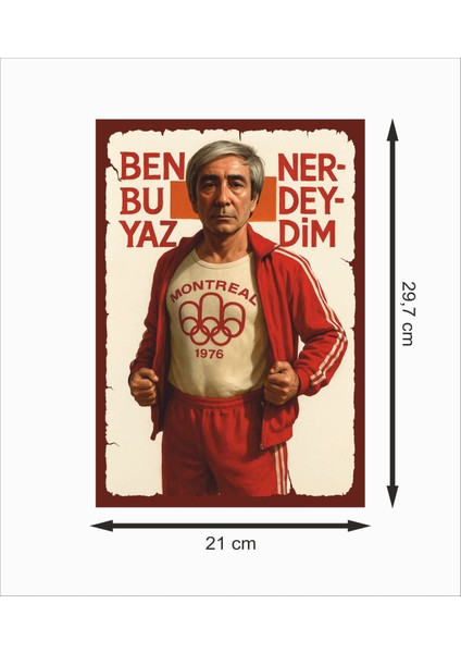Şener Şen Ben Bu Yaz Nerdeydim Dekoratif Retro Ahşap Poster fiyatları
