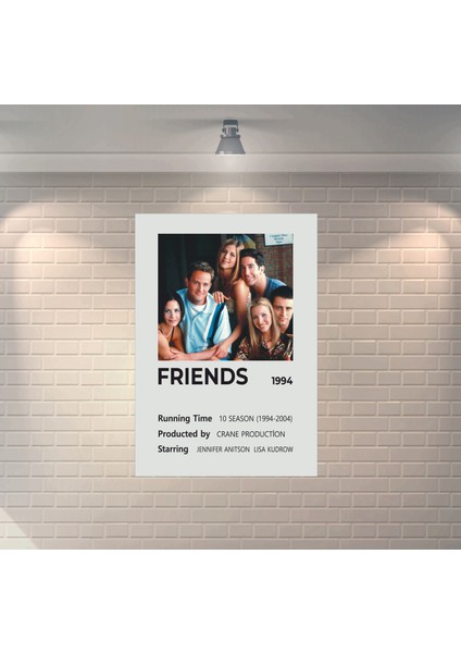 Friends Dizi Afişi Çerçevesiz Dekoratif Ahşap Poster
