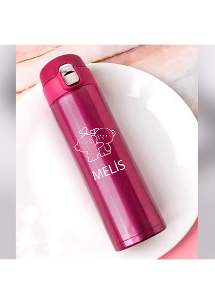 Kişiye Özel Lazer Baskılı 500ML Çelik Ayıcık Baskılı Termos – Sızdırmaz, Vakumlu, Kilitli Kapak modelleri
