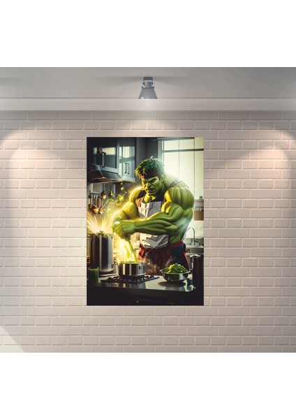 Hulk 5 Aşçı Dekoratif Ahşap Poster