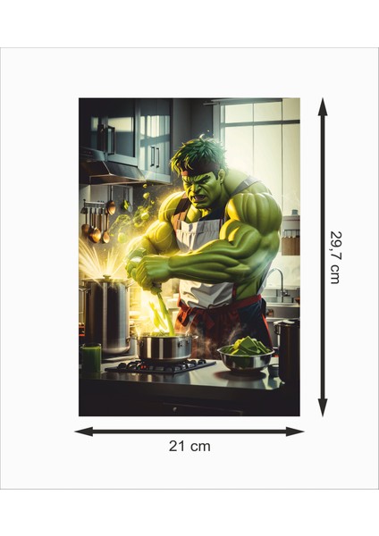 Hulk 5 Aşçı Dekoratif Ahşap Poster fiyatları