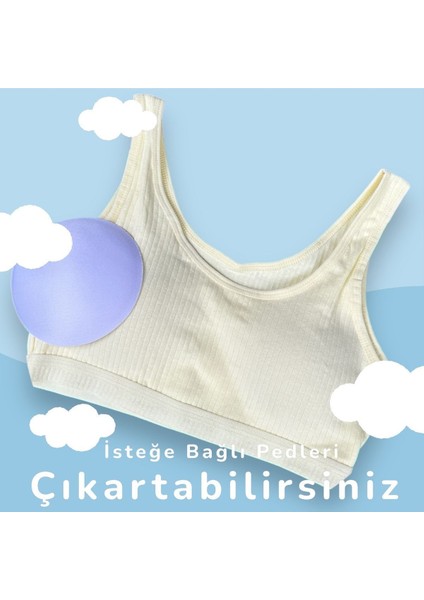 6'lı Dondeza Pastel Renk Kalın Askılı Pedli Alıştırma Sütyeni Yarım Atlet Büstiyer fiyatları